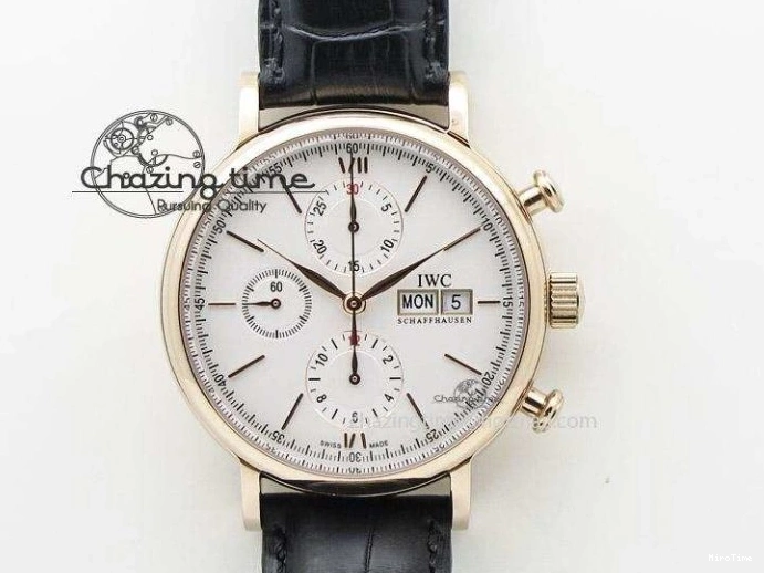 MIROTIME 0420 WellDesigned Portugieser Perpetual Calendar RG 5033 APSF 1:1 Best Edition White Dial on Brown Leather Strap A52610 Clone 7042